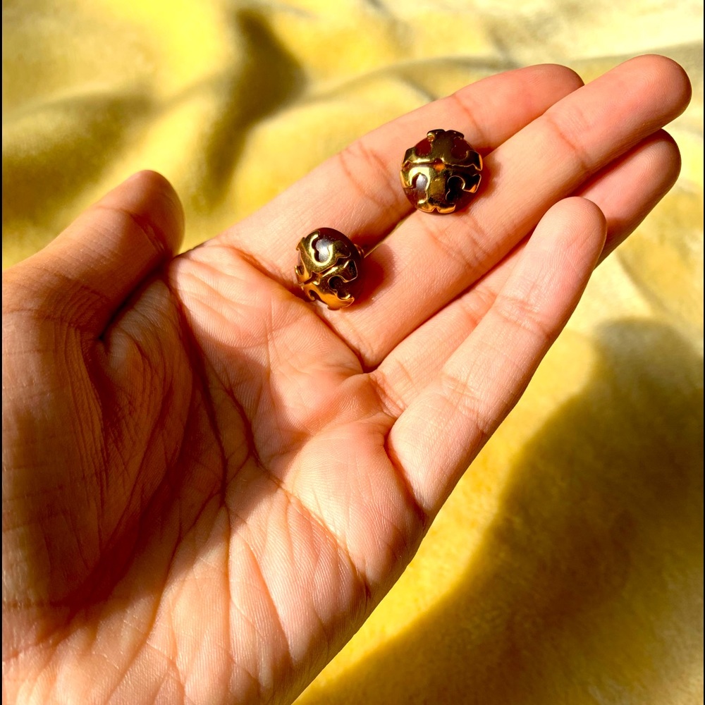 Tory burch maroon stud earrings